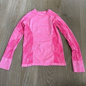 Athleta Girl Long Sleeve Pink Top Size M 8-10